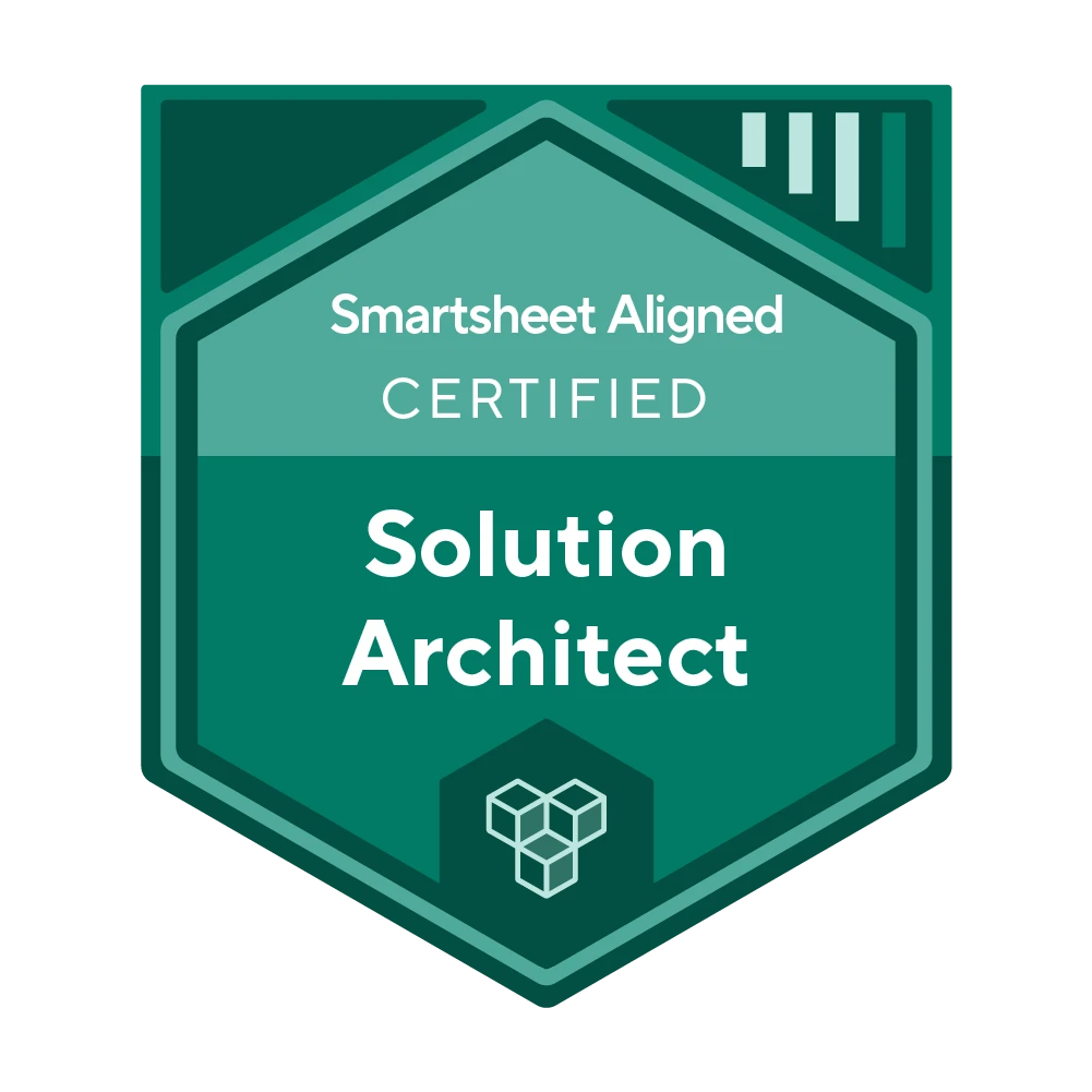 Smartsheet Aligned Certified Solution Architect certificate