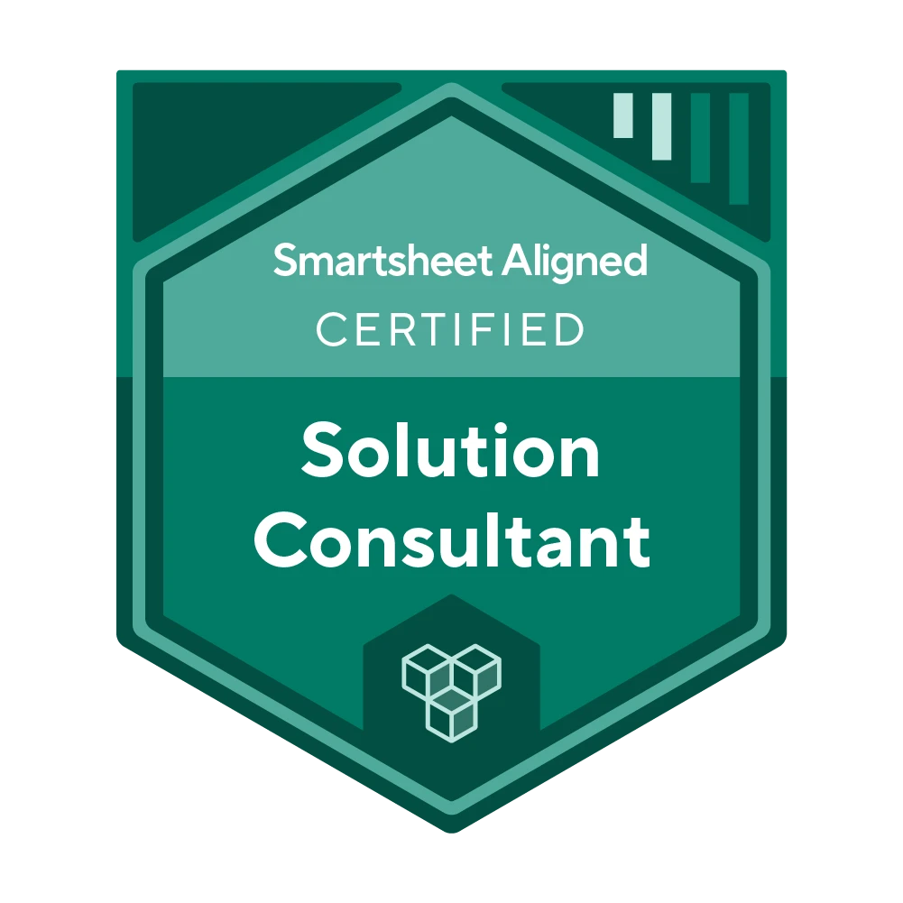 Smartsheet Aligned Certified Solution Consultant certificate