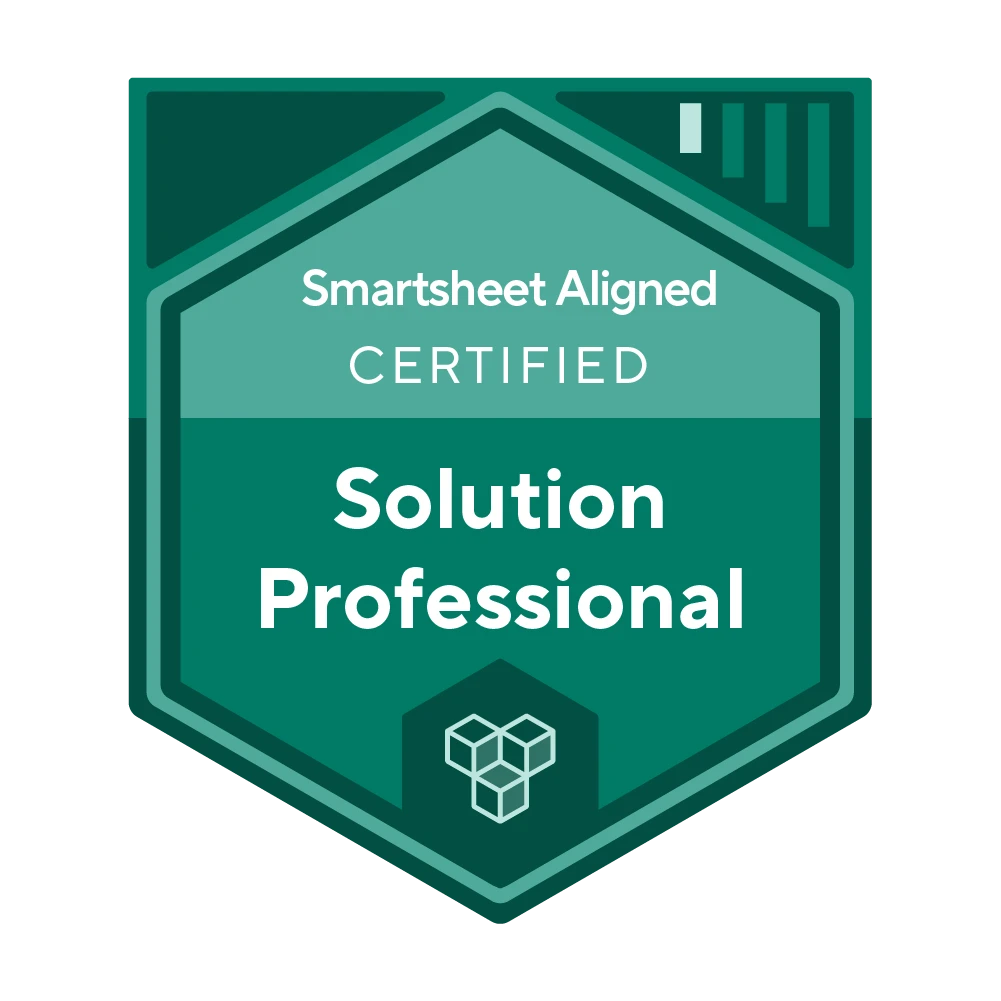 Smartsheet Aligned Certified Solution Professional certificate